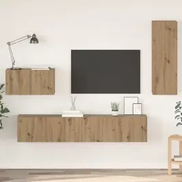 Sienas Tv Skapis 4 Pcs Amatnieku Ozola 200 X 30 X 30 Cm Vidaxl