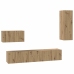 Seina Tv Kapid 4 Pcs Käsitöötamm 200 X 30 X 30 Cm