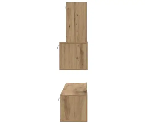 Sienas Tv Skapis 4 Pcs Amatnieku Ozols 80 X 30 X 30 Cm Vidējs Vidaxl