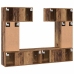 Tv Skapīšu Komplekts Ar Plauktu 6 Pcs Veca Koka 80 X 30 X 30 Cm Vidaxl