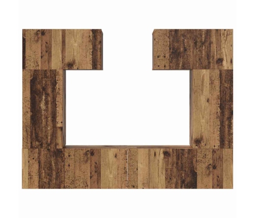 Tv Skapīšu Komplekts Ar Plauktu 6 Pcs Veca Koka 80 X 30 X 30 Cm Vidaxl