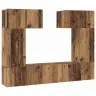 Telerikapi Komplekt 6 Pcs Vana Puit 80 X 30 X 30 Cm Tehispuit