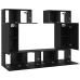 Tv Skapīšu Komplekts 6 Pcs Melns Ozols 80 X 30 X 30 Cm Vidaxl