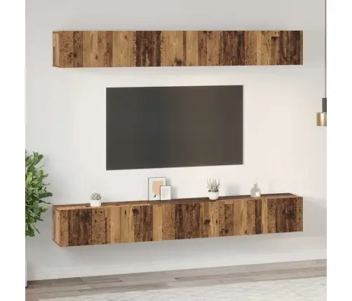 Telerikapi Komplekt 6 Pcs Vana Puit 80 X 30 X 30 Cm Tehispuit Telerikapi Komplekt 6 Pcs Vana Puit 80 X 30 X 30 Cm Tehispuit