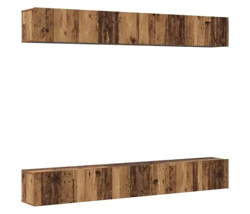Telerikapi Komplekt 6 Pcs Vana Puit 80 X 30 X 30 Cm Tehispuit Telerikapi Komplekt 6 Pcs Vana Puit 80 X 30 X 30 Cm Tehispuit
