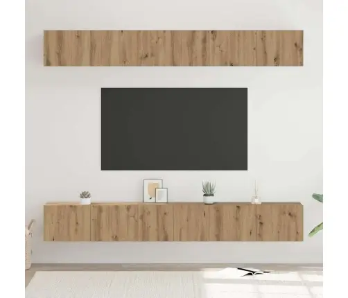 Tv Skapīšu Komplekts 6 Pcs Amatnieku Ozola 60 X 30 X 35 Cm Vidaxl