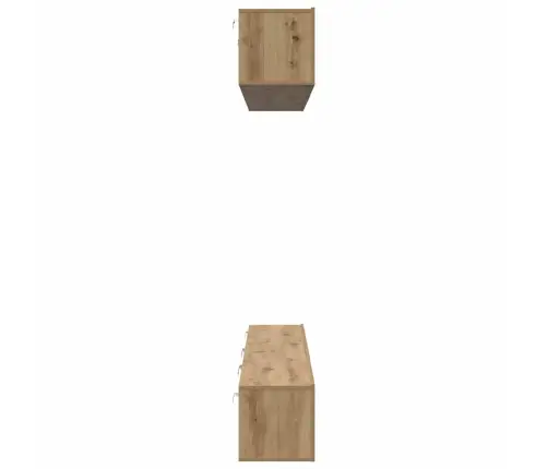 Tv Skapīšu Komplekts 6 Pcs Amatnieku Ozola 60 X 30 X 35 Cm Vidaxl