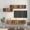 Tv Skapīšu Komplekts 7 Pcs Vecs Koks 60 X 30 X 30 Cm Vidaxl