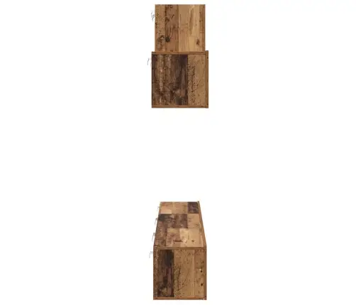 Tv Skapīšu Komplekts 7 Pcs Vecs Koks 60 X 30 X 30 Cm Vidaxl