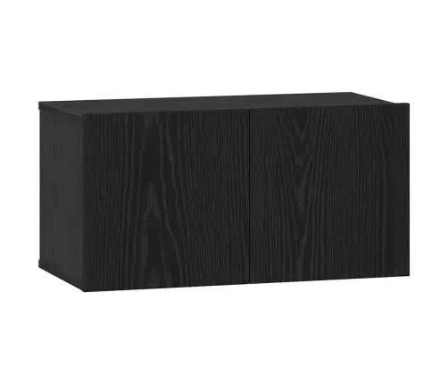 Tv Skapīšu Komplekts 7 Pcs Melni Ozoli 60 X 30 X 30 Cm Vidaxl