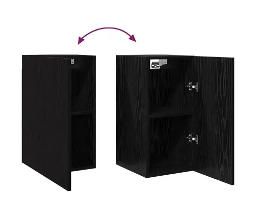 Tv Skapīšu Komplekts 7 Pcs Melni Ozoli 60 X 30 X 30 Cm Vidaxl