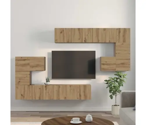 Tv Spintelių Komplektas 8 Pcs Artisano Ąžuolo