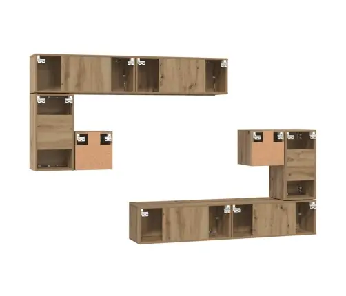 Tv Spintelių Komplektas 8 Pcs Artisano Ąžuolo