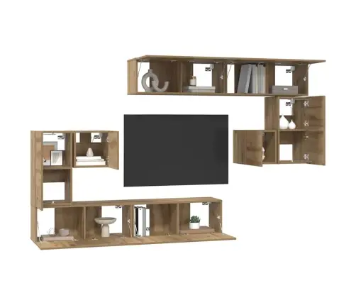 Tv Spintelių Komplektas 8 Pcs Artisano Ąžuolo