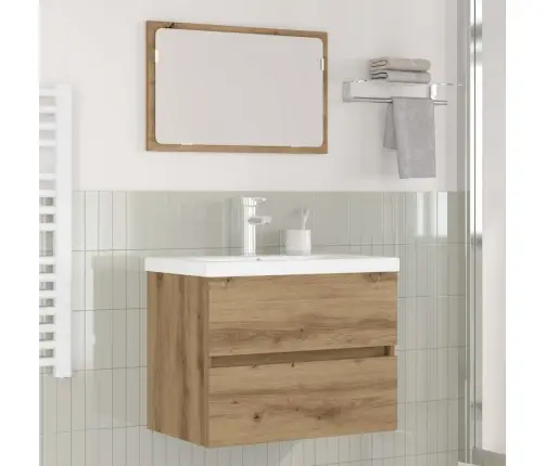 Vannas Istabas Mēbeļu Komplekts 3 Pcs Melns Ozols Vidaxl