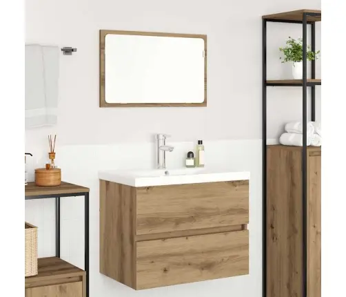 Vannas Istabas Mēbeļu Komplekts 3 Pcs Melns Ozols Vidaxl