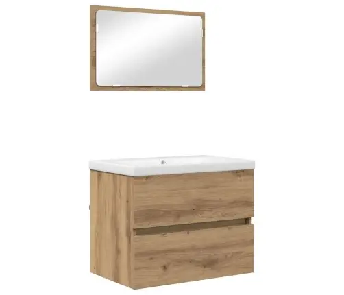 Vannas Istabas Mēbeļu Komplekts 3 Pcs Melns Ozols Vidaxl