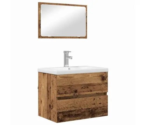 Vonios Baldų Rinkinys 3 Pcs Sena Mediena 60 X 38.5 X 45 Cm