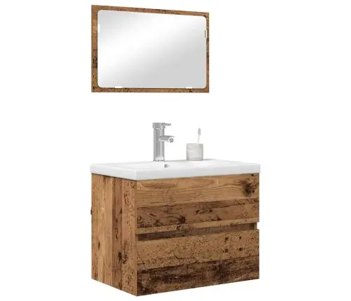 Vonios Baldų Rinkinys 3 Pcs Sena Mediena 60 X 38.5 X 45 Cm