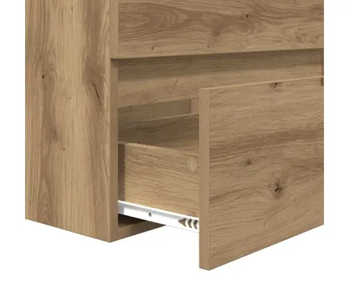 Vonios Baldų Rinkinys 3 Pcs Juoda Ąžuolo 60 X 38.5 X 45 Cm