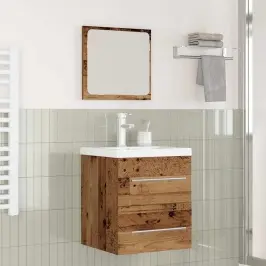 Vannas Istabas Mēbeļu Komplekts Ar Atvilktni 2 Pcs Vecs Koks Vidaxl