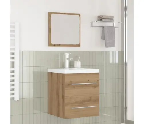 Vannas Istabas Mēbeļu Komplekts Ar Atvilktni 2 Pcs Melns Ozols Vidaxl