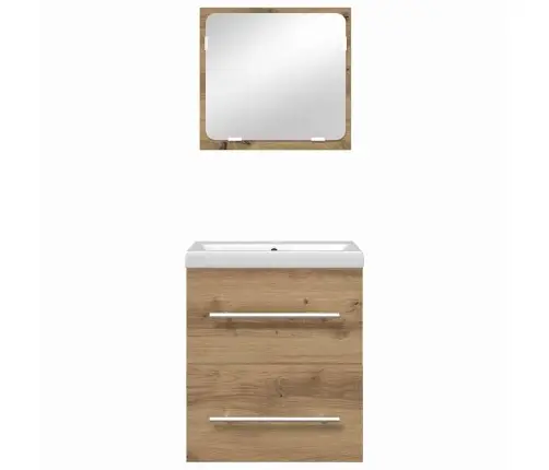 Vannas Istabas Mēbeļu Komplekts Ar Atvilktni 2 Pcs Melns Ozols Vidaxl