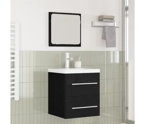 Vannitoa Mööbleset Ladustamisega 2 Pcs Käsitöötamm Tehispuit