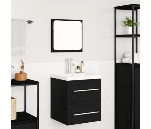 Vannitoa Mööbleset Ladustamisega 2 Pcs Käsitöötamm Tehispuit