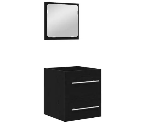 Vannitoa Mööbleset Ladustamisega 2 Pcs Käsitöötamm Tehispuit