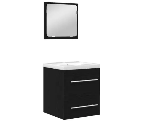 Vannitoa Mööbleset Ladustamisega 2 Pcs Käsitöötamm Tehispuit