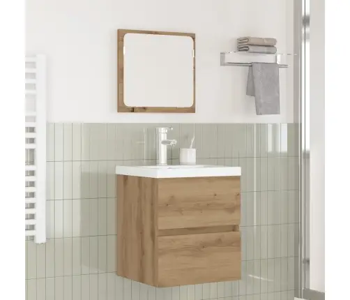 Vonios Baldų Rinkinys 2 Pcs Amatininkų Ąžuolas Ir Baltas