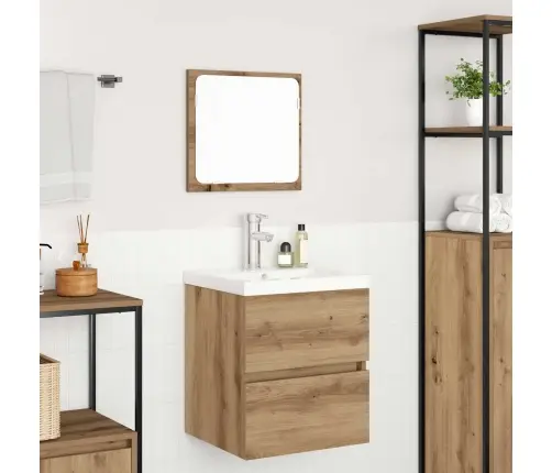 Vonios Baldų Rinkinys 2 Pcs Amatininkų Ąžuolas Ir Baltas