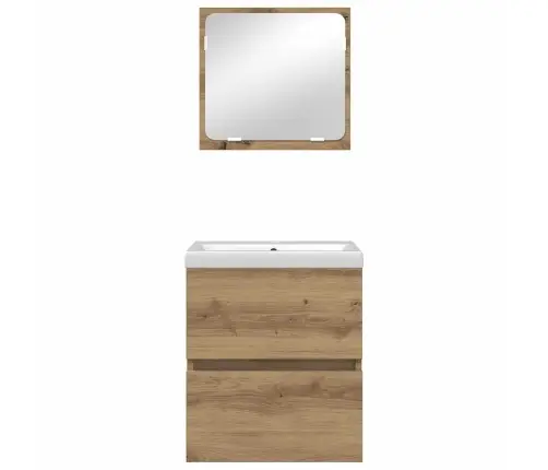 Vonios Baldų Rinkinys 2 Pcs Amatininkų Ąžuolas Ir Baltas