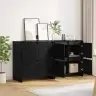 Šoninės Lentynos 2 Pcs Juoda Ąžuolo 70 X 41 X 75 Cm