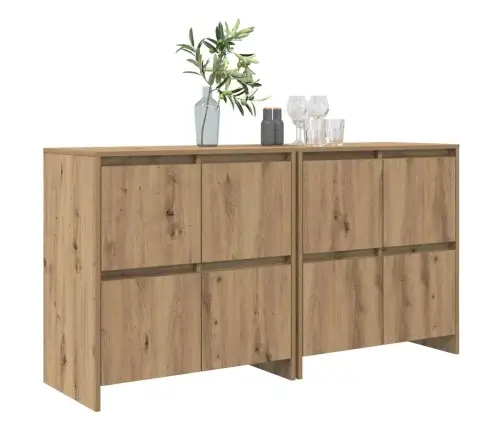 Šoninės Lentynos 2 Pcs Artisano Ąžuolo 70 X 41 X 75 Cm Šoninės Lentynos 2 Pcs Artisano Ąžuolo 70 X 41 X 75 Cm