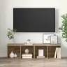 Tv Skapīšu Komplekts 2 Pcs Artisānā Ozols 37 X 35 X 107 Cm Vidaxl