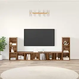 Telerikapp 4 Pcs Vana Puit 37 X 35 X 107.5 Cm Töödeldud Puit