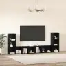 Televizora Skapīša 4 Pcs Melni Ozoli 37 X 35 X 107.5 Cm Vidaxl