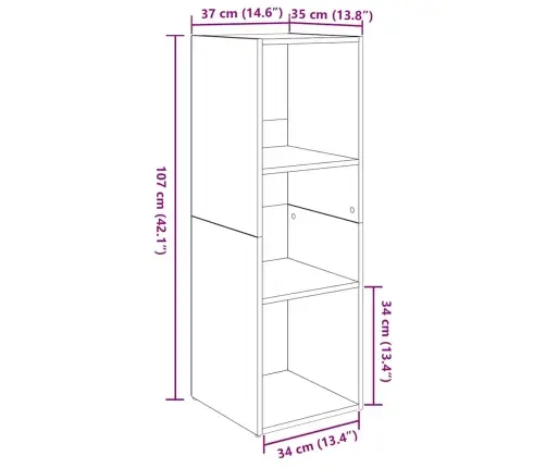 Televizoriaus Spintelė 4 Pcs Artisano Ąžuolo 37 X 35 X 107.5 Cm