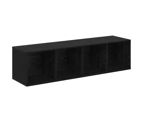 Tv Skapīšu Komplekts 2 Pcs Melns Ozols 37 X 37 X 142.5 Cm Vidaxl