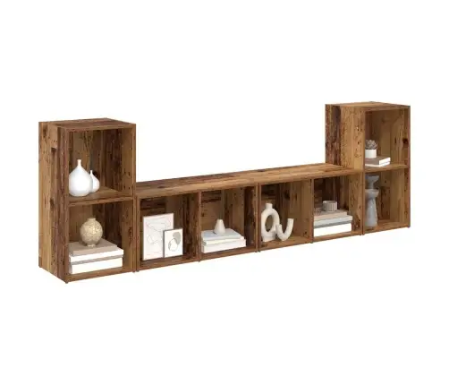 Tv Skapīšu Komplekts 4 Pcs Vecs Koks 72 X 35 X 36.5 Cm Vidaxl Tv Skapīšu Komplekts 4 Pcs Vecs Koks 72 X 35 X 36.5 Cm Vidaxl