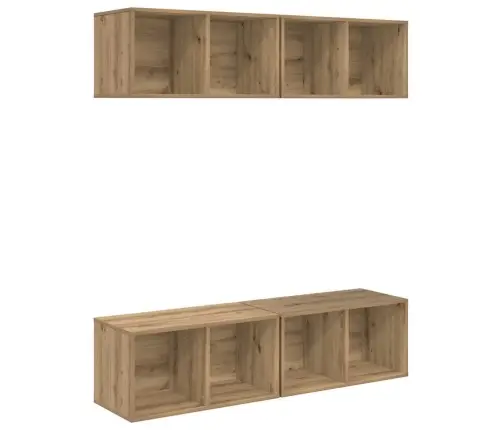 Sienas Tv Skapis 4 Pcs Amatnieku Ozola 37 X 37 X 72 Cm Vidaxl Sienas Tv Skapis 4 Pcs Amatnieku Ozola 37 X 37 X 72 Cm Vidaxl