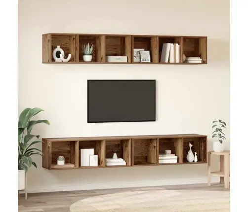 Seina Tv Kapid 4 Pcs Vana Puit 37 X 37 X 107.5 Cm