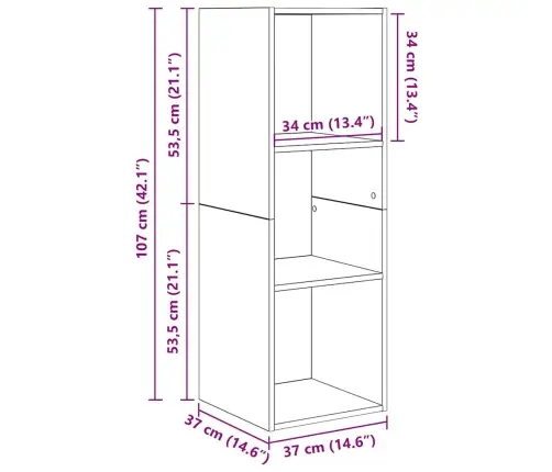Seina Tv Kapid 4 Pcs Vana Puit 37 X 37 X 107.5 Cm