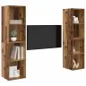 Tv Skapīšu Komplekts 2 Pcs Brūna 37 X 37 X 142.5 Cm Vidaxl