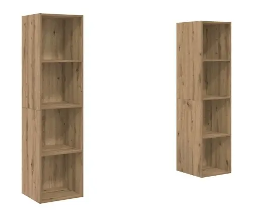 Tv Skapīšu Komplekts 2 Pcs Brūna 37 X 37 X 142.5 Cm Vidaxl