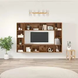 Televizoriaus Spintelė 4 Pcs Ruda 37 X 37 X 142.5 Cm