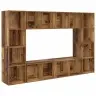 Televizoriaus Spintelė 4 Pcs Ruda 37 X 37 X 142.5 Cm