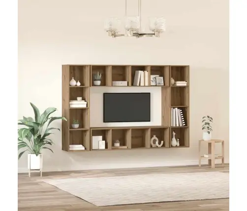 Tv Skapīšu Komplekts 4 Pcs Brūna 37 X 37 X 142.5 Cm Vidaxl Tv Skapīšu Komplekts 4 Pcs Brūna 37 X 37 X 142.5 Cm Vidaxl